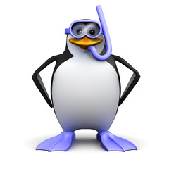 3d Scuba penguin