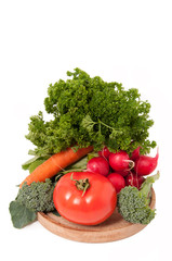 Fresh vegetables isolated on white