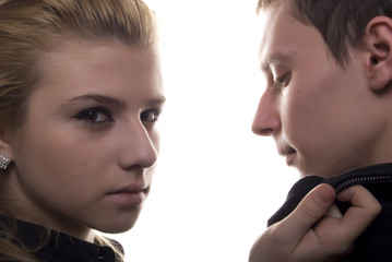 Young couple have fallen out