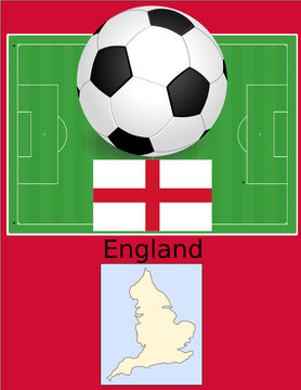 England soccer football world flag map
