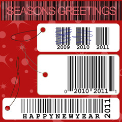 New year price tags illustration - consumerism