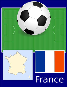 France soccer football world flag map