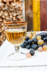 Grapes and wine