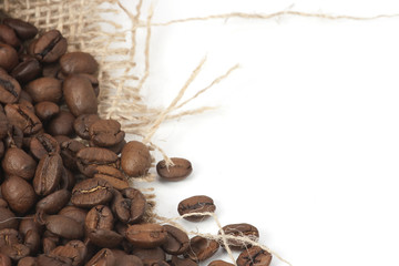 hessian and coffee beans
