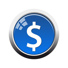Botón glossy Dolar