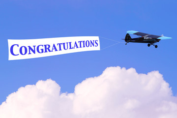 Congratulations airplane banner
