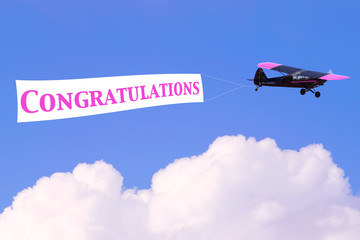 Congratulations airplane banner