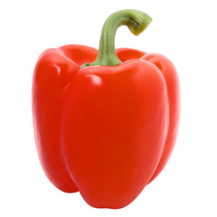 red paprica on white