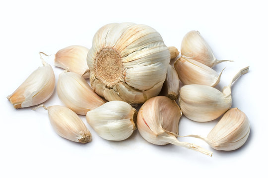 isolated garlic