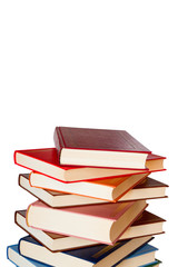 Colored books isolated on the white background