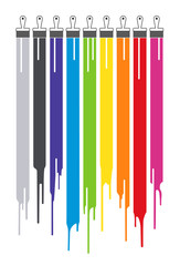 Colorful brush, vector illustration