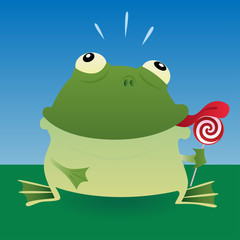 Frog and lollipop