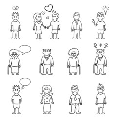 Naklejka premium people characters