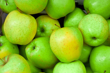 Green apples background
