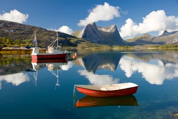 Fotobehang De fjord genaamd Efjord in Noorwegen © Foto Zihlmann