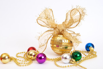 Gold Christmas baubles