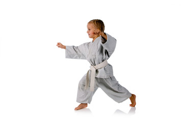 girl - karateka in kimono