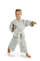 girl - karateka in kimono