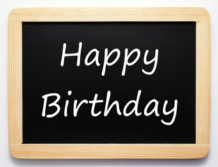 Happy Birthday Kreidetafel mit Text