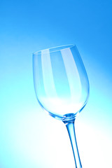 brilliant glass with a blue background