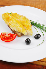 savory: fish fillet served