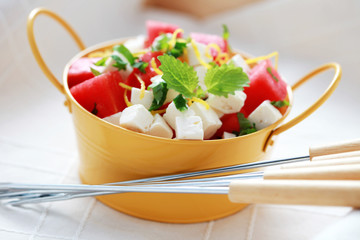 watermelon and feta salad
