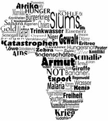 Fototapeta na wymiar Afrika in Worten