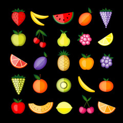 Energy fruits. Vector collection for your design