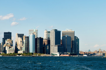 Fototapeta na wymiar New York panorama miasta z wysokimi wieżowcami