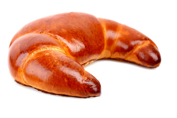 Crescent roll isolated on white