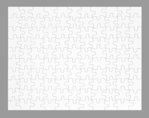 empty puzzle isolated on gray