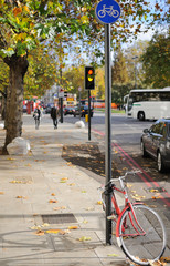 Cold, autumn - time to change from bike to car and bus