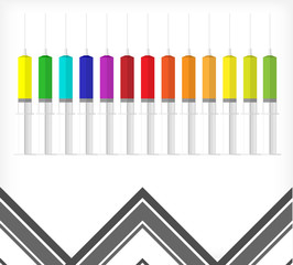Background color syringes A