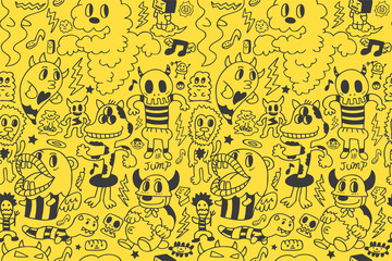 seamless monster pattern