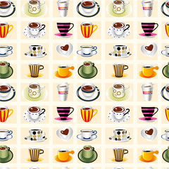 seamless coffee pattern