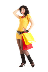 Fashion woman with color packages