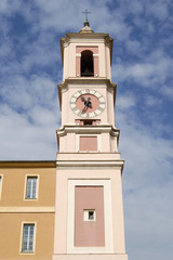 Clock tower in Nice. Provence. France