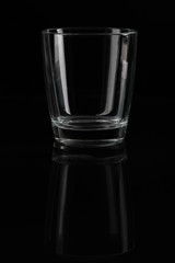 Glasses on a black background