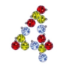 High resolution conceptual Christmas font isolated on white