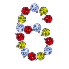 High resolution conceptual Christmas font isolated on white