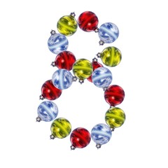 High resolution conceptual Christmas font isolated on white