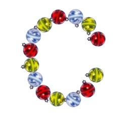 High resolution conceptual Christmas font isolated on white