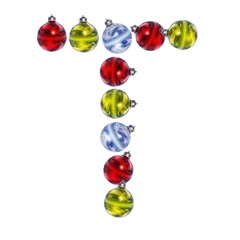 High resolution conceptual Christmas font isolated on white