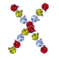 High resolution conceptual Christmas font isolated on white