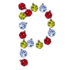 High resolution Christmas font isolated