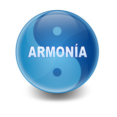 Esfera brillante texto ARMONIA