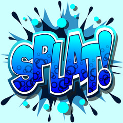 A Splat Comic Book Illustration