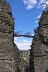Bridge connecting rocks of Felsenburg (Rock Castle) Neurathen