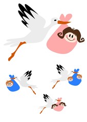 Storch bringt Kinder