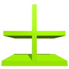 Obraz premium High resolution 3D green symbol isolated on white background